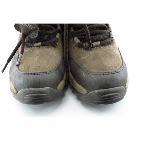 Hi-Tec Boot Sz 8 M Snow Boot Round Toe Brown Leather Women - Picture 2 of 7